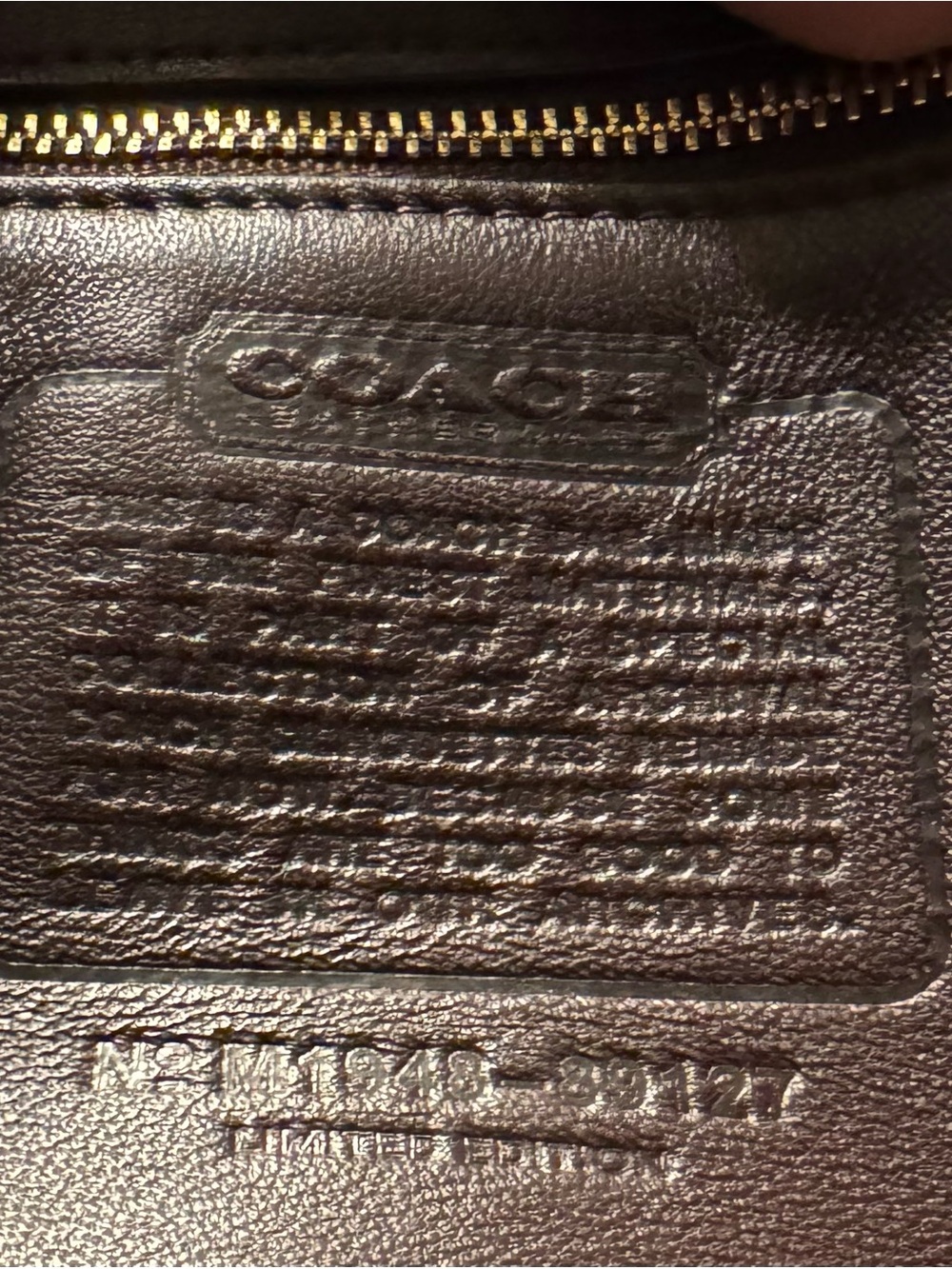 Coach Fuchsia Hibiscus Leather Crossbody 89127 with Gold-Tone Hardware Pink - Picture 15 of 15